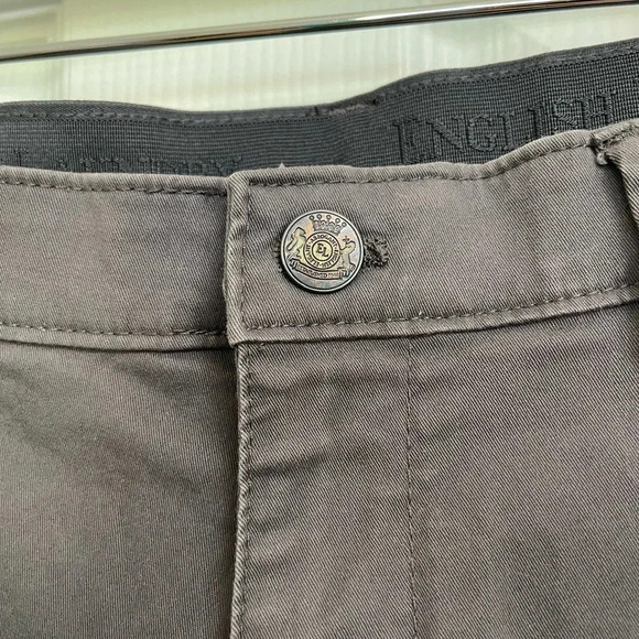 English Laundry Straight Leg chino Pants Men's 40x30 Gray Stretch Zipper Pocket - Picture 2 of 8